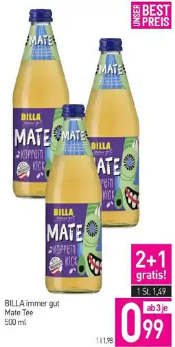 Sutterlüty BILLA immer gut Mate Tee Angebot