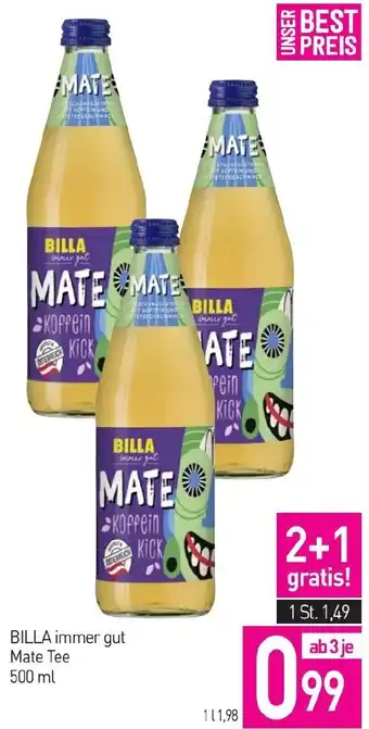 Sutterlüty BILLA immer gut Mate Tee Angebot