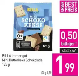 Sutterlüty BILLA immer gut Mini Butterkeks Schokolade Angebot