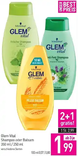 Sutterlüty Glem Vital Shampoo oder Balsam Angebot