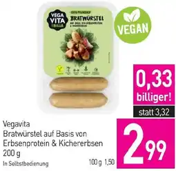 Sutterlüty Vegavita Bratwurstel auf Basis von Erbsenprotein & Kichererbsen Angebot