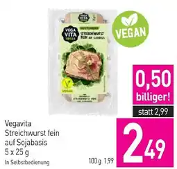 Sutterlüty Vegavita Streichwurst fein auf Sojabasis Angebot