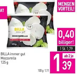 Sutterlüty BILLA immer gut Mozzarella Angebot