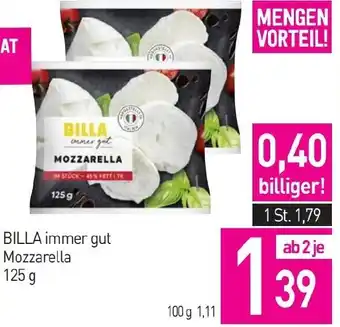 Sutterlüty BILLA immer gut Mozzarella Angebot