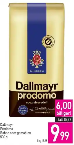Sutterlüty Dallmayr Prodomo Bohne oder gemahlen Angebot