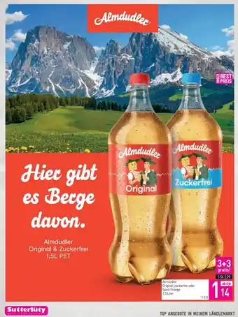 Sutterlüty Almdudler Original & Zuckerfrei Angebot