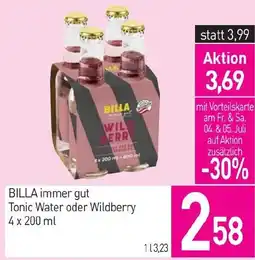 Sutterlüty BILLA immer gut Tonic Water oder Wildberry Angebot