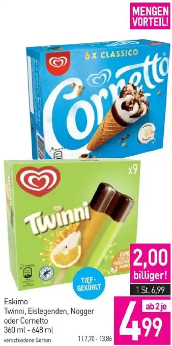 Sutterlüty Eskimo Twinni, Eislegenden, Nogger oder Cornetto Angebot