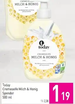 Sutterlüty Today Cremeseife Milch & Honig Spender Angebot