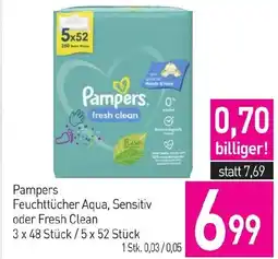 Sutterlüty Pampers Feuchttücher Aqua, Sensitiv oder Fresh Clean Angebot