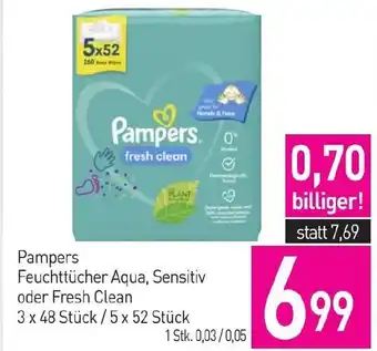 Sutterlüty Pampers Feuchttücher Aqua, Sensitiv oder Fresh Clean Angebot