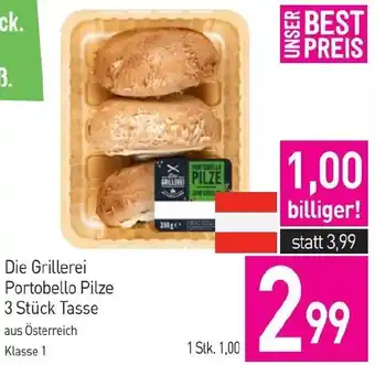 Sutterlüty Die Grillerei Portobello Pilze 3 Stück Tasse Angebot