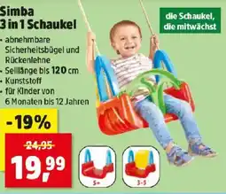Thomas Philipps Simba 3 in 1 Schaukel Angebot