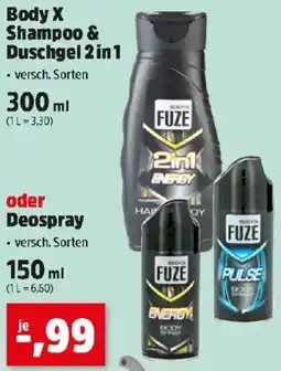 Thomas Philipps Body X Shampoo & Duschgel 2 in 1 oder Deospray Angebot