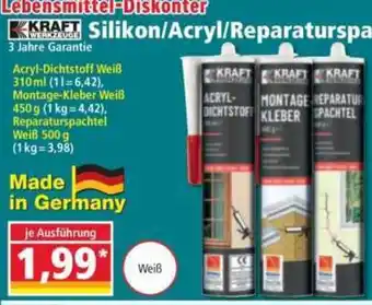 Norma KRAFT Silikon/Acryl/Reparaturspachtel Angebot