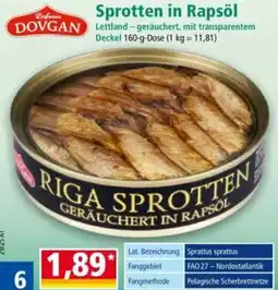 Norma Sprotten in Rapsöl Angebot
