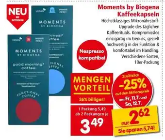 Interspar Moments by Biogena Kaffeekapseln Angebot