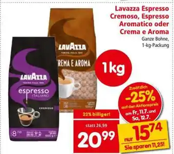Interspar Lavazza Espresso Cremoso, Espresso Aromatico oder Crema e Aroma Angebot