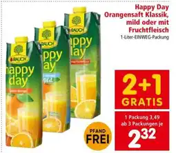 Interspar Happy Day Orangensaft Klassik, mild oder mit Fruchtfleisch Angebot