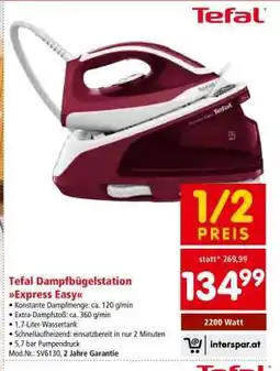 Interspar Tefal Dampfbügelstation eXpress Easy Angebot