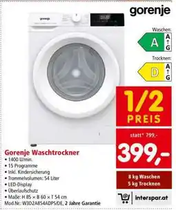 Interspar Gorenje Waschtrockner Angebot