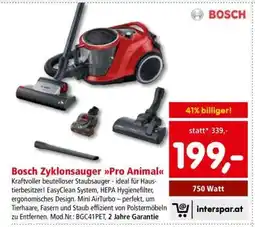Interspar Bosch Zyklonsauger Pro Animal Angebot