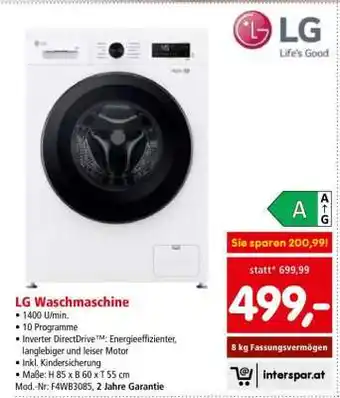 Interspar LG Waschmaschine Angebot