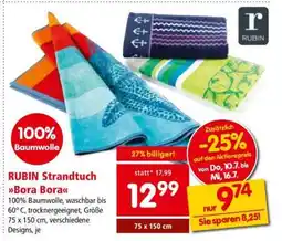 Interspar RUBIN Strandtuch Bora Bora Angebot