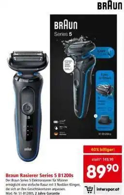 Interspar Braun Rasierer Series 5 B1200s Angebot