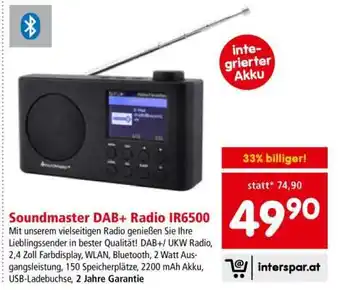 Interspar Soundmaster DAB+ Radio IR6500 Angebot