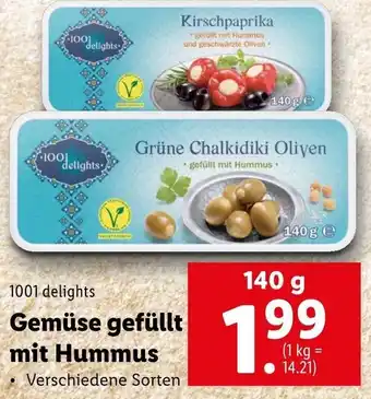 Lidl Gemüse Gefüllt Mit Hummus 140 g Angebot