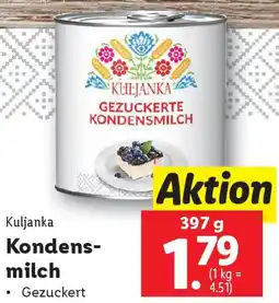 Lidl Kuljanka Kondensmilch Angebot