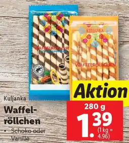 Lidl Kuljanka Waffelröllchen Angebot