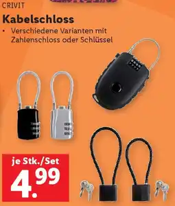 Lidl Crivit Kabelschloss Angebot