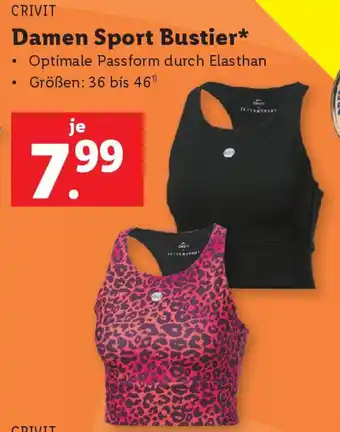 Lidl Crivit Damen Sport Bustier Angebot