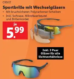 Lidl Crivit Sportbrille mit Wechselgläsern Angebot