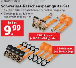 Lidl Schwerlast Ratschenspanngurte.4 Stück: max. je 350 daN (kg) Set Angebot