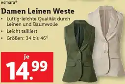 Lidl Damen Leinen Weste Angebot