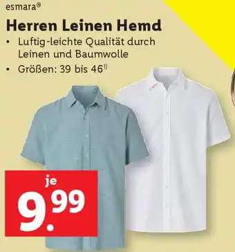 Lidl Herren Leinen Hemd Angebot