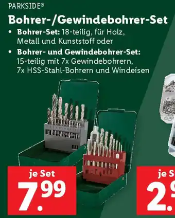 Lidl Parkside Bohrer-/Gewindebohrer-Set Angebot