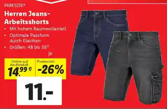 Lidl Parkside Herren Jeans Arbeitsshorts Angebot