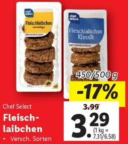 Lidl Chef Select Fleisch- laibchen Angebot