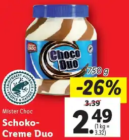 Lidl Mister Choc Schoko- Creme Duo Angebot
