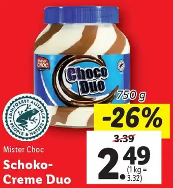 Lidl Mister Choc Schoko- Creme Duo Angebot