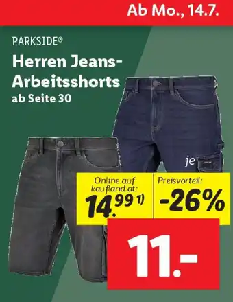 Lidl PARKSIDE Herren Jeans- Arbeitsshorts Angebot