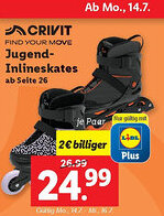 Lidl Jugend- Inlineskates Angebot