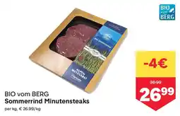 MPreis BIO vom BERG Sommerrind Minutensteaks Angebot