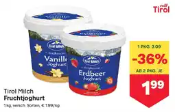 MPreis Tirol Milch Fruchtjoghurt Angebot