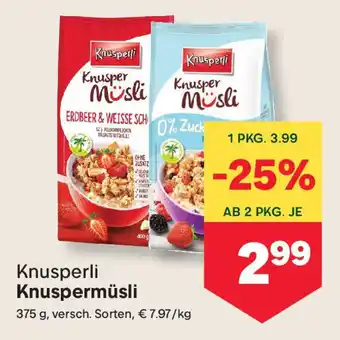 MPreis Knusperli Knuspermüsli Angebot