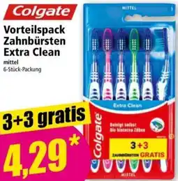 Norma Colgate Vorteilspack Zahnbürsten Extra Clean Angebot